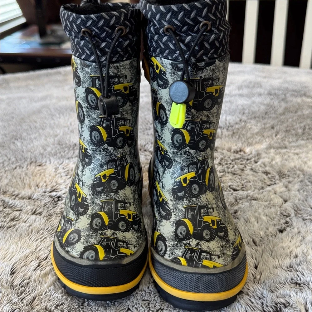 Western Chief Boys 7 Insulated Tractor Tough Rain‎ Snow Boots Warm Waterproof